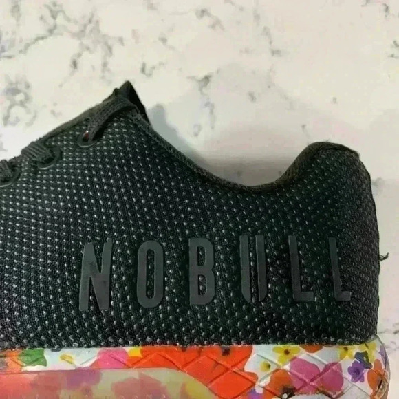 NOBULL Trainer Outwork  Woman’s Size 8.5 Black Design  Floral Low - Picture 8 of 12